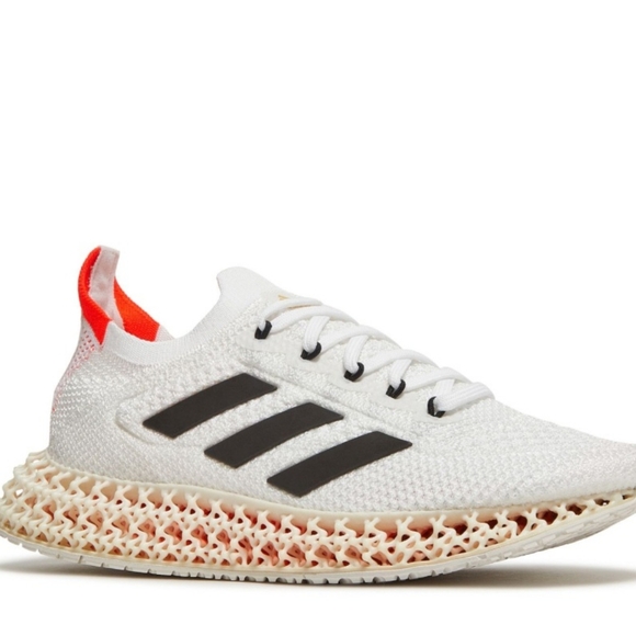 Adidas White Sneakers with Black Accents and Vibrant Orange Interior Size 7 Mens main image 6